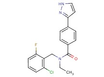 N-(2-chloro-6-fluorobenzyl)-N-ethyl-4-(1H-pyrazol-3-yl)benzamide