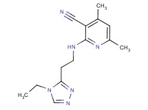 2-{[2-(4-ethyl-4H-1,2,4-triazol-3-yl)ethyl]amino}-4,6-dimethylnicotinonitrile