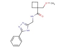 1-(methoxymethyl)-N-[(5-phenyl-4H-1,2,4-triazol-3-yl)methyl]cyclobutanecarboxamide