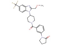 1-[3-({4-[2-(methoxymethyl)-5-(trifluoromethyl)-1H-benzimidazol-1-yl]-1-piperidinyl}carbonyl)phenyl]-2-pyrrolidinone