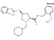 (4S)-4-(1H-benzimidazol-2-ylthio)-1-(cyclohexylmethyl)-N-(2-methoxybenzyl)-L-prolinamide