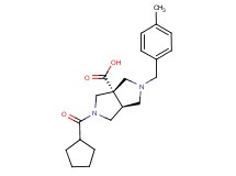 (3aS*,6aS*)-2-(cyclopentylcarbonyl)-5-(4-methylbenzyl)hexahydropyrrolo[3,4-c]pyrrole-3a(1H)-carboxylic acid