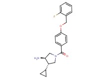 (3R*,4S*)-4-cyclopropyl-1-{4-[(2-fluorobenzyl)oxy]benzoyl}pyrrolidin-3-amine