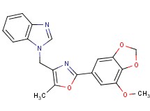 1-{[2-(7-methoxy-1,3-benzodioxol-5-yl)-5-methyl-1,3-oxazol-4-yl]methyl}-1H-benzimidazole