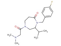 1-(N,N-dimethylglycyl)-4-(4-fluorobenzyl)-3-isopropyl-1,4-diazepan-5-one