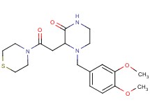 4-(3,4-dimethoxybenzyl)-3-[2-oxo-2-(4-thiomorpholinyl)ethyl]-2-piperazinone