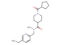 1-(cyclopentylcarbonyl)-N-[(5-ethyl-2-pyridinyl)methyl]-N-methyl-4-piperidinecarboxamide