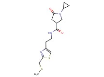 1-cyclopropyl-N-(2-{2-[(methylthio)methyl]-1,3-thiazol-4-yl}ethyl)-5-oxo-3-pyrrolidinecarboxamide