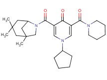 1-cyclopentyl-3-(1-piperidinylcarbonyl)-5-[(1,3,3-trimethyl-6-azabicyclo[3.2.1]oct-6-yl)carbonyl]-4(1H)-pyridinone
