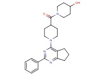 1-{[1-(2-phenyl-6,7-dihydro-5H-cyclopenta[d]pyrimidin-4-yl)-4-piperidinyl]carbonyl}-4-piperidinol