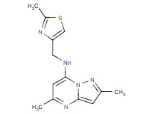 2,5-dimethyl-N-[(2-methyl-1,3-thiazol-4-yl)methyl]pyrazolo[1,5-a]pyrimidin-7-amine