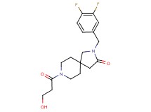 2-(3,4-difluorobenzyl)-8-(3-hydroxypropanoyl)-2,8-diazaspiro[4.5]decan-3-one