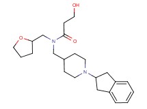 N-{[1-(2,3-dihydro-1H-inden-2-yl)piperidin-4-yl]methyl}-3-hydroxy-N-(tetrahydrofuran-2-ylmethyl)propanamide