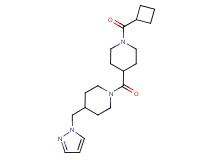 1-(cyclobutylcarbonyl)-4-{[4-(1H-pyrazol-1-ylmethyl)-1-piperidinyl]carbonyl}piperidine