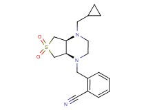 2-{[(4aS*,7aR*)-4-(cyclopropylmethyl)-6,6-dioxidohexahydrothieno[3,4-b]pyrazin-1(2H)-yl]methyl}benzonitrile