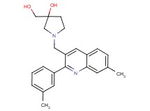 3-(hydroxymethyl)-1-{[7-methyl-2-(3-methylphenyl)-3-quinolinyl]methyl}-3-pyrrolidinol