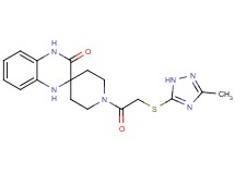 1-{[(3-methyl-1H-1,2,4-triazol-5-yl)thio]acetyl}-1',4'-dihydro-3'H-spiro[piperidine-4,2'-quinoxalin]-3'-one