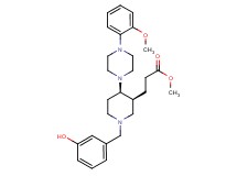 methyl 3-{(3S*,4R*)-1-(3-hydroxybenzyl)-4-[4-(2-methoxyphenyl)-1-piperazinyl]-3-piperidinyl}propanoate