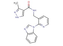 N-{[2-(1H-benzimidazol-1-yl)-3-pyridinyl]methyl}-3-methyl-1H-pyrazole-4-carboxamide