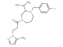 1-(4-fluorobenzyl)-2-isopropyl-4-[3-(5-methyl-1H-pyrazol-1-yl)propanoyl]-1,4-diazepane