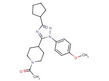 1-acetyl-4-[3-cyclopentyl-1-(4-methoxyphenyl)-1H-1,2,4-triazol-5-yl]piperidine
