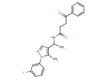 N-{1-[1-(3-fluorophenyl)-5-methyl-1H-pyrazol-4-yl]ethyl}-4-oxo-4-phenylbutanamide