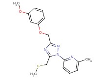2-{3-[(3-methoxyphenoxy)methyl]-5-[(methylthio)methyl]-1H-1,2,4-triazol-1-yl}-6-methylpyridine