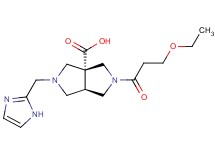 (3aR*,6aR*)-2-(3-ethoxypropanoyl)-5-(1H-imidazol-2-ylmethyl)hexahydropyrrolo[3,4-c]pyrrole-3a(1H)-carboxylic acid