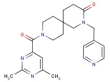 9-[(2,6-dimethylpyrimidin-4-yl)carbonyl]-2-(pyridin-4-ylmethyl)-2,9-diazaspiro[5.5]undecan-3-one