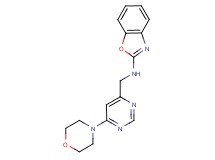 N-{[6-(4-morpholinyl)-4-pyrimidinyl]methyl}-1,3-benzoxazol-2-amine