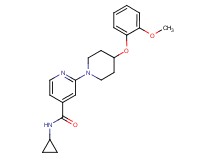 N-cyclopropyl-2-[4-(2-methoxyphenoxy)-1-piperidinyl]isonicotinamide