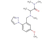 2-[[5-methoxy-2-(1H-pyrazol-1-yl)benzyl](methyl)amino]-N,N-dimethylpropanamide
