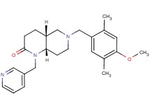 (4aR*,8aS*)-6-(4-methoxy-2,5-dimethylbenzyl)-1-(3-pyridinylmethyl)octahydro-1,6-naphthyridin-2(1H)-one