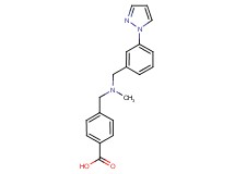 4-({methyl[3-(1H-pyrazol-1-yl)benzyl]amino}methyl)benzoic acid
