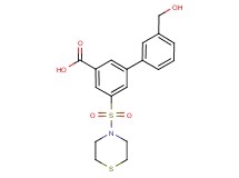 3'-(hydroxymethyl)-5-(thiomorpholin-4-ylsulfonyl)biphenyl-3-carboxylic acid