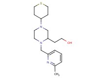 2-[1-[(6-methyl-2-pyridinyl)methyl]-4-(tetrahydro-2H-thiopyran-4-yl)-2-piperazinyl]ethanol