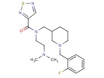 N-[2-(dimethylamino)ethyl]-N-{[1-(2-fluorobenzyl)-3-piperidinyl]methyl}-1,2,5-thiadiazole-3-carboxamide