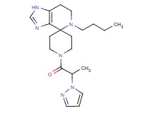 5-butyl-1'-[2-(1H-pyrazol-1-yl)propanoyl]-1,5,6,7-tetrahydrospiro[imidazo[4,5-c]pyridine-4,4'-piperidine]