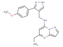 5-ethyl-N-{[3-(4-methoxyphenyl)-1H-pyrazol-4-yl]methyl}pyrazolo[1,5-a]pyrimidin-7-amine