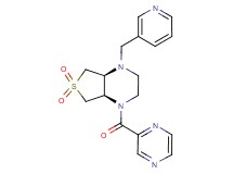 (4aS*,7aR*)-1-(2-pyrazinylcarbonyl)-4-(3-pyridinylmethyl)octahydrothieno[3,4-b]pyrazine 6,6-dioxide