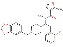 N-[1-[1-(1,3-benzodioxol-5-ylmethyl)-4-piperidinyl]-2-(2-fluorophenyl)ethyl]-N,2-dimethyl-3-furamide
