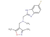 1-(3,5-dimethylisoxazol-4-yl)-N-[(6-fluoro-1H-benzimidazol-2-yl)methyl]-N-methylmethanamine
