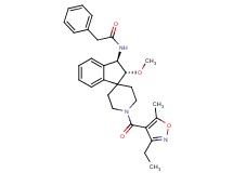 N-{(2R*,3R*)-1'-[(3-ethyl-5-methyl-4-isoxazolyl)carbonyl]-2-methoxy-2,3-dihydrospiro[indene-1,4'-piperidin]-3-yl}-2-phenylacetamide
