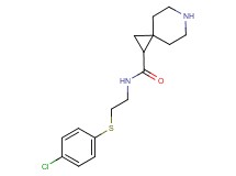 N-{2-[(4-chlorophenyl)thio]ethyl}-6-azaspiro[2.5]octane-1-carboxamide hydrochloride