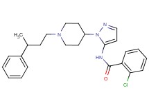 2-chloro-N-{1-[1-(3-phenylbutyl)-4-piperidinyl]-1H-pyrazol-5-yl}benzamide