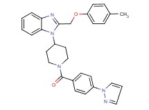 2-[(4-methylphenoxy)methyl]-1-{1-[4-(1H-pyrazol-1-yl)benzoyl]-4-piperidinyl}-1H-benzimidazole