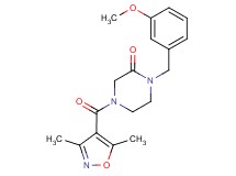 4-[(3,5-dimethyl-4-isoxazolyl)carbonyl]-1-(3-methoxybenzyl)-2-piperazinone