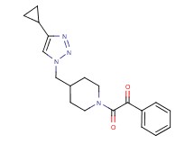 2-{4-[(4-cyclopropyl-1H-1,2,3-triazol-1-yl)methyl]-1-piperidinyl}-2-oxo-1-phenylethanone