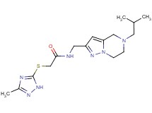 N-[(5-isobutyl-4,5,6,7-tetrahydropyrazolo[1,5-a]pyrazin-2-yl)methyl]-2-[(3-methyl-1H-1,2,4-triazol-5-yl)thio]acetamide