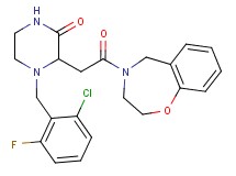 4-(2-chloro-6-fluorobenzyl)-3-[2-(2,3-dihydro-1,4-benzoxazepin-4(5H)-yl)-2-oxoethyl]-2-piperazinone